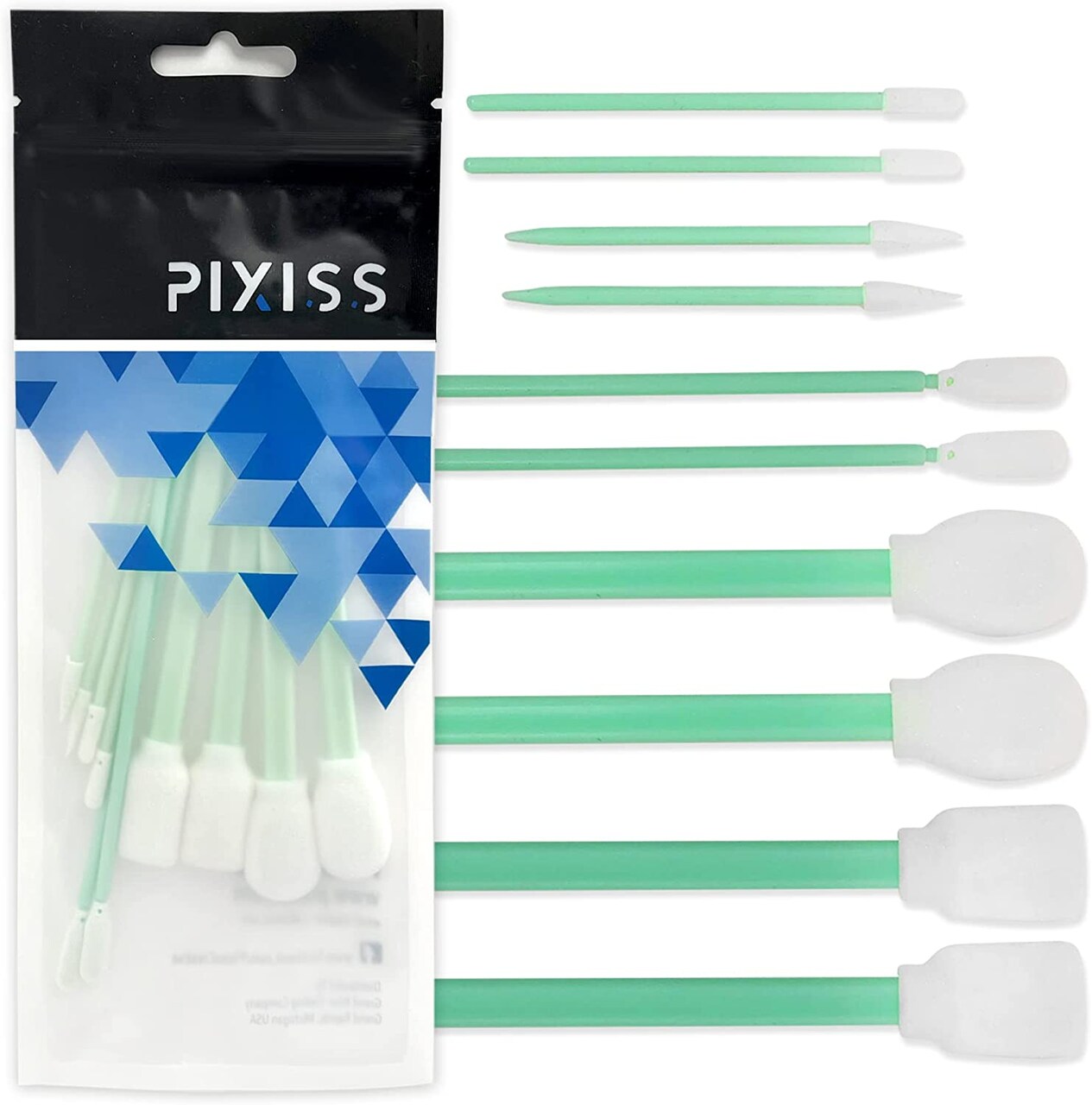 10 Pixiss Detail Alcohol Ink Blending Tools (5 Different Sizes), Foam Tips for Blending